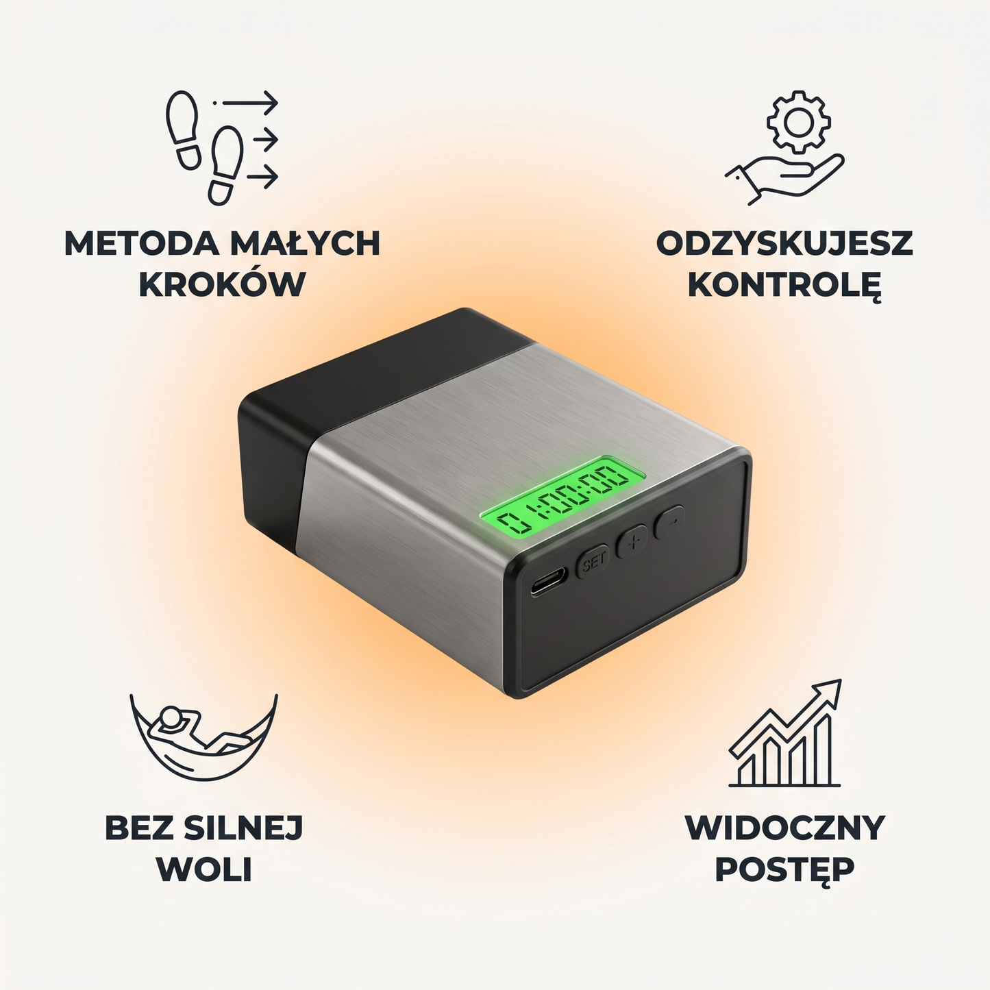 Smoke Free — Wolny Oddech | Sejf z timerem do rzucania palenia