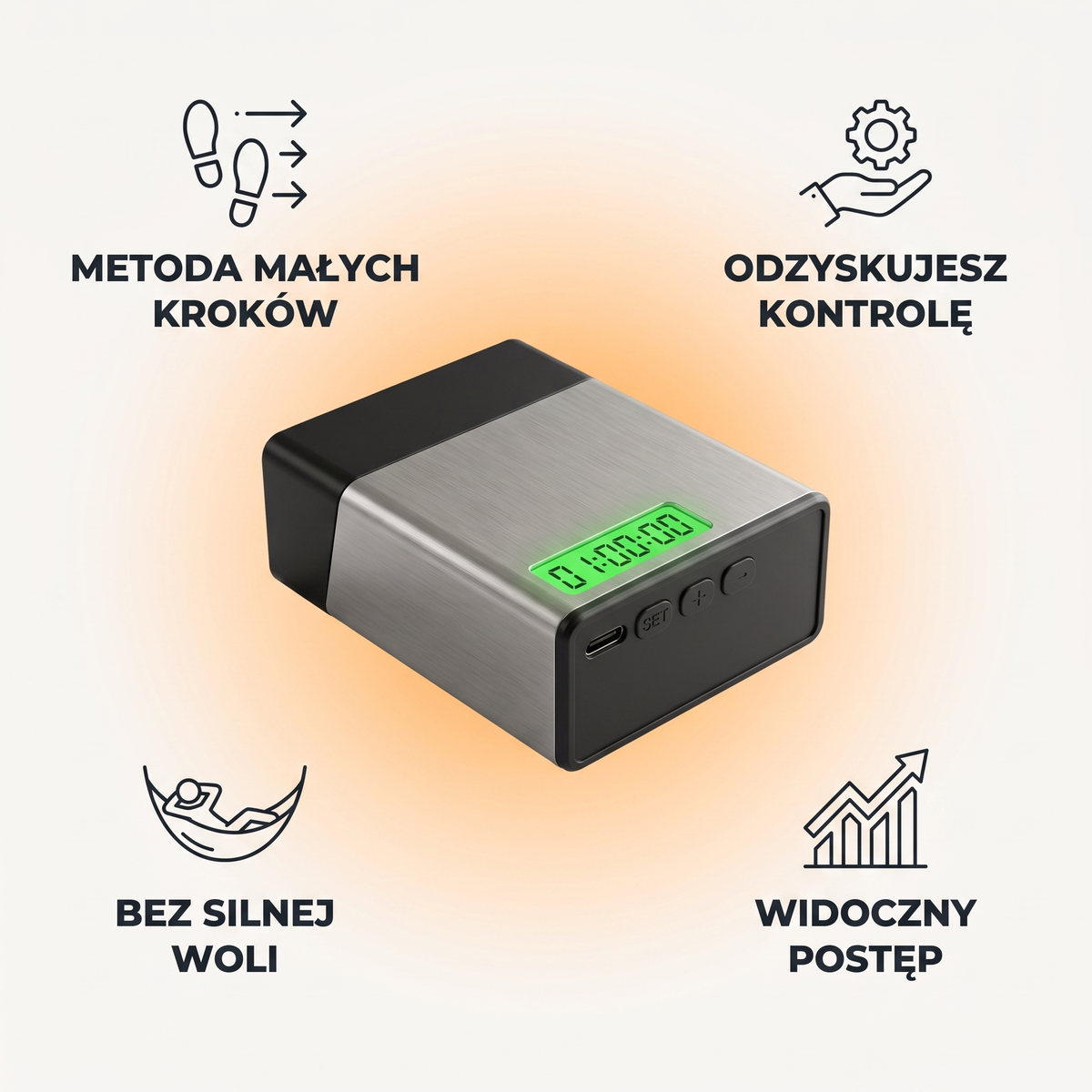 Smoke Free — Wolny Oddech | Sejf z timerem do rzucania palenia